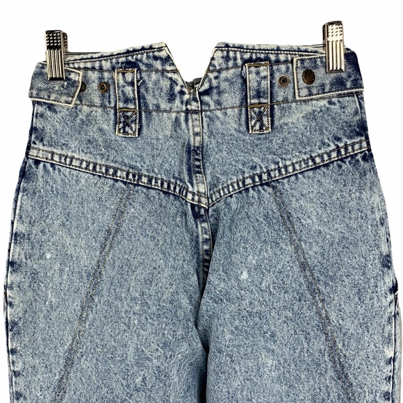 Lawman 80’s Acid Wash High Waisted Tapered Relaxed Fit Mom Jeans Vintage - Picture 10 of 10